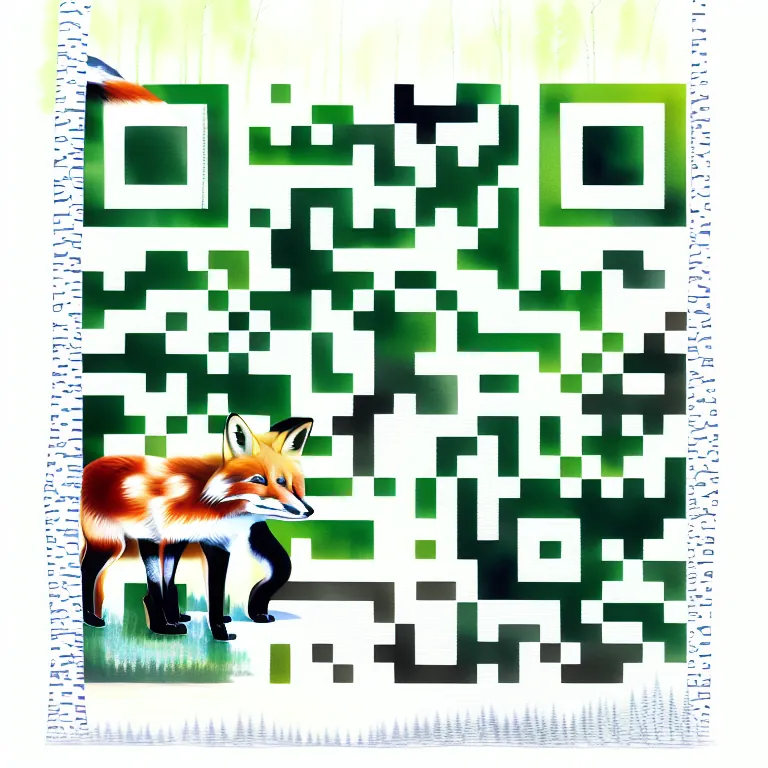 AI QR art in the watercolor forest style preset; it encodes makeqr.art
