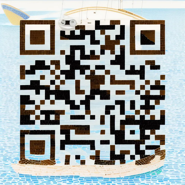 AI QR art in the mosaic style preset; it encodes makeqr.art